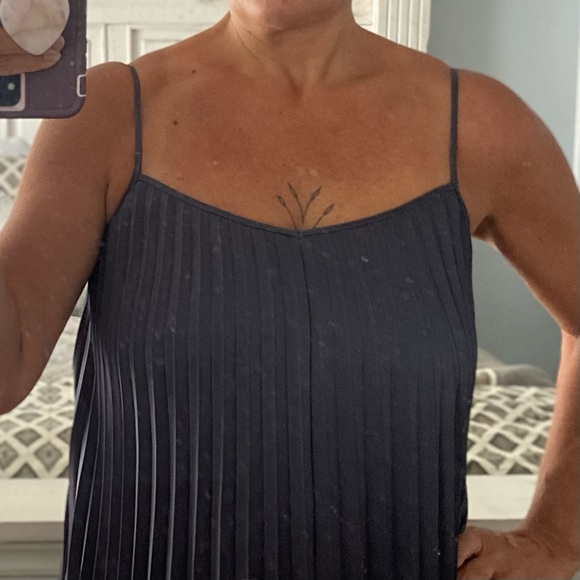 NWT Club Monaco Strappy Pleated Maxi Dress in Graphite - Picture 6 of 6